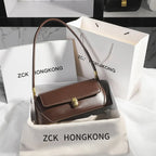 Soft leather shoulder handbag