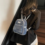 Women's small denim backpack