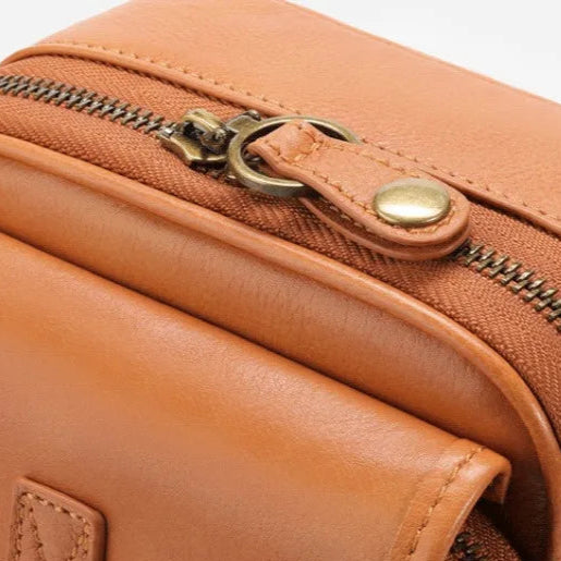Structured small leather crossbody bag