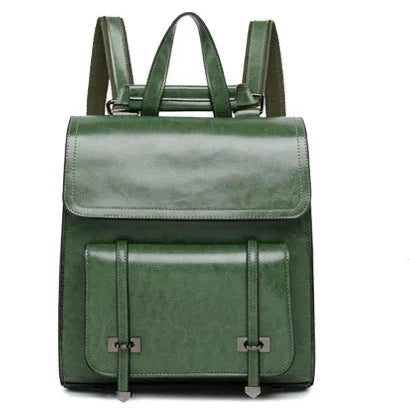 Leather satchel backpack