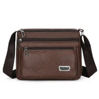 Men soft leather crossbody bag