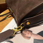 Everyday suede shoulder bag