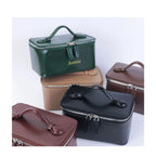 Travel leather vanity bag