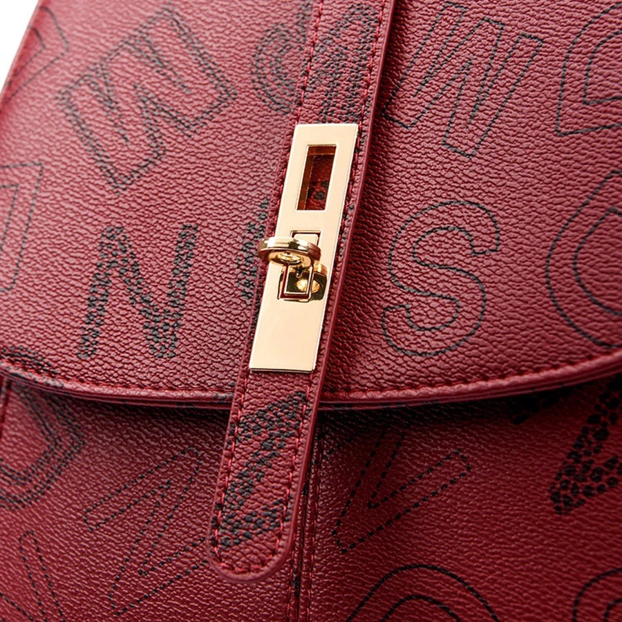 Designer-style leather backpack