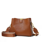 Soft leather handbag with zipper