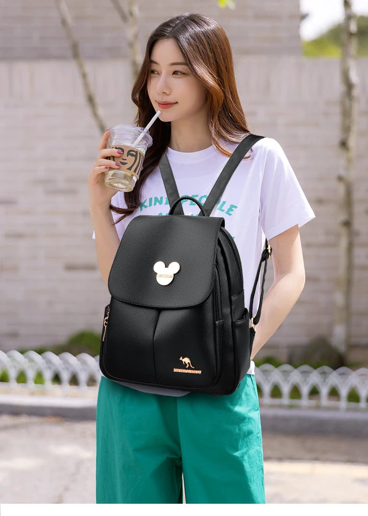 Backpack purse in leather