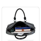 Designer-inspired leather laptop briefcase