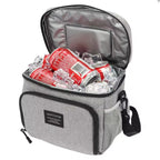 Black insulated shoulder cooler bag