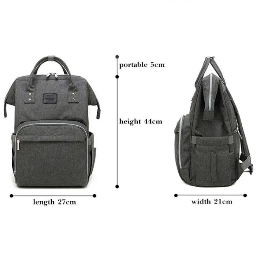 Pink stroller compatible diaper backpack
