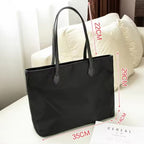 Black canvas shopper bag