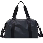 Black grey sports duffel bag