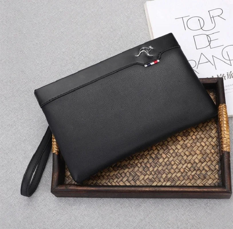 Compact leather clutch for essentials