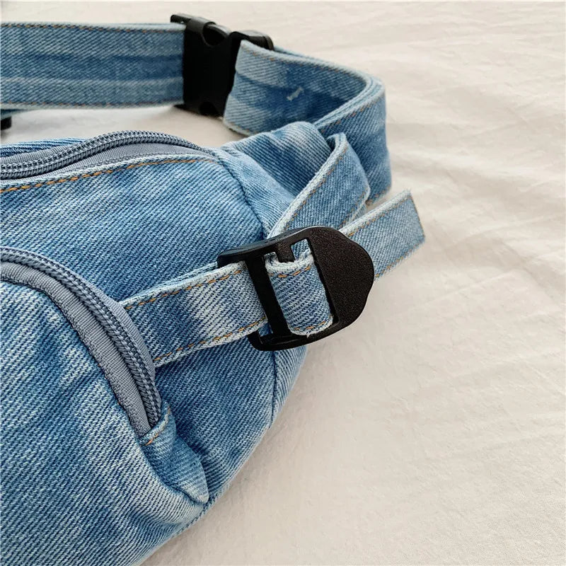 Denim waist bag