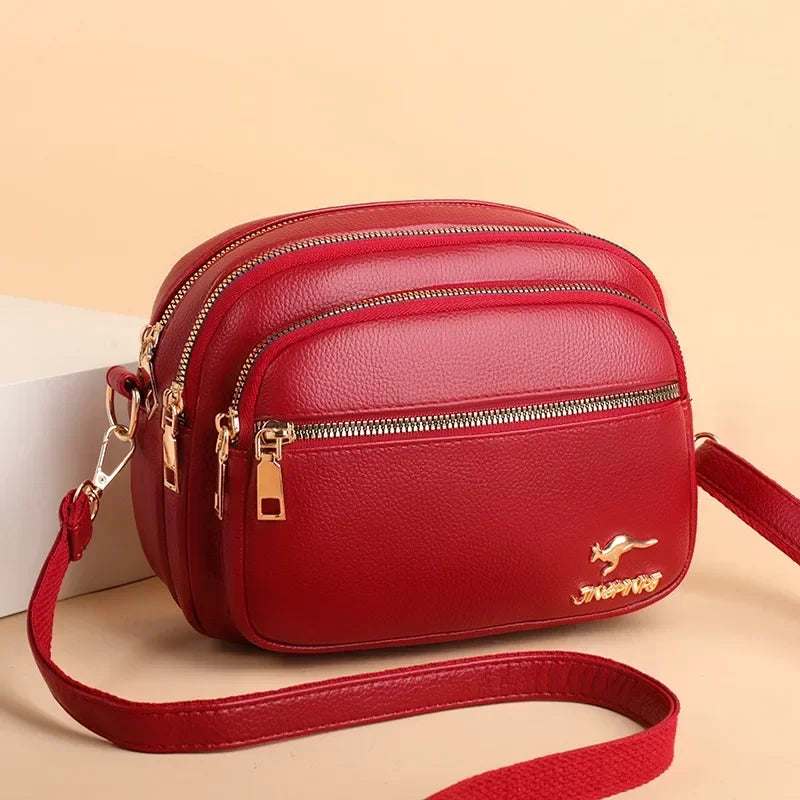 Retro leather shoulder purse