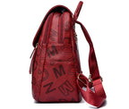 Designer-style leather backpack
