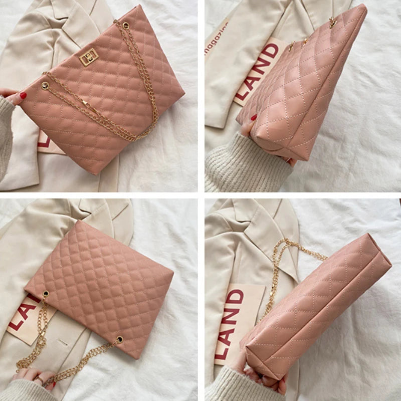 Fashionable leather tote bag