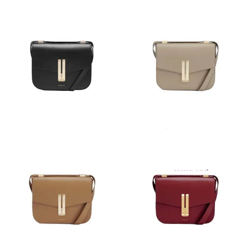 Small structured leather crossbody bag