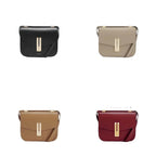 Small structured leather crossbody bag