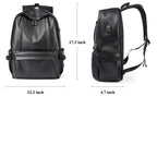 Large leather backpack for men