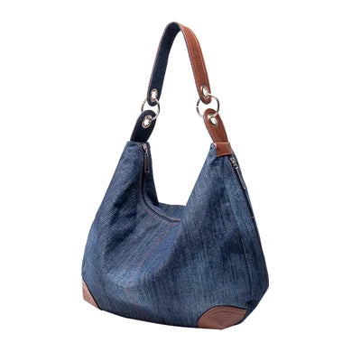 Casual denim slouch bag