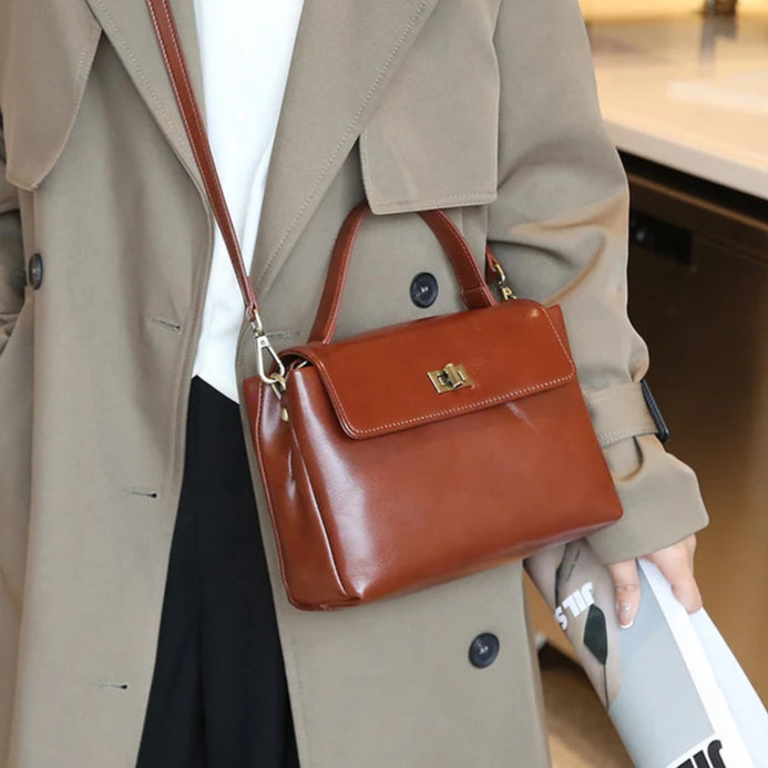 Chic leather crossbody bag for women