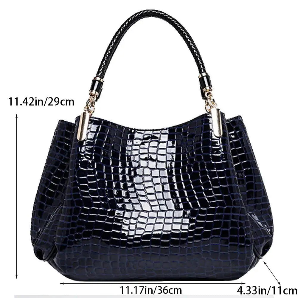 Large capacity leather tote bag