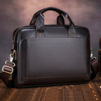 Professional leather laptop bag with handle
