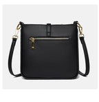 Functional leather crossbody bag