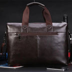 Vintage leather office briefcase
