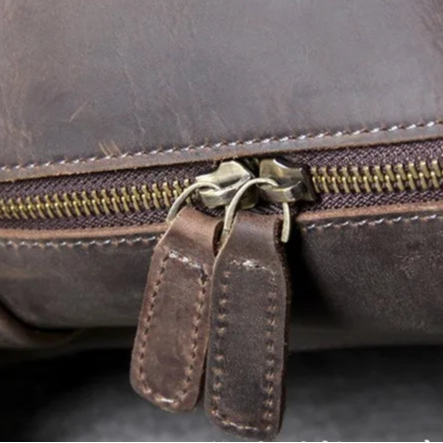 Leather hiking rucksack
