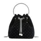 Corduroy handbag with chain strap