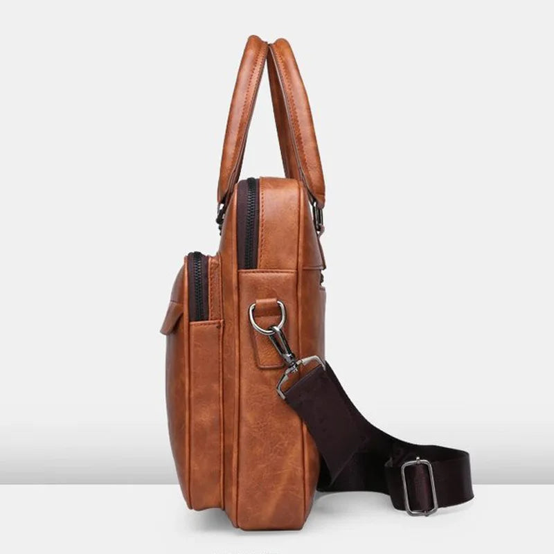 Leather business briefcase