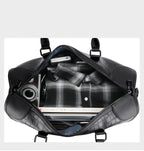 Unisex leather duffle bag
