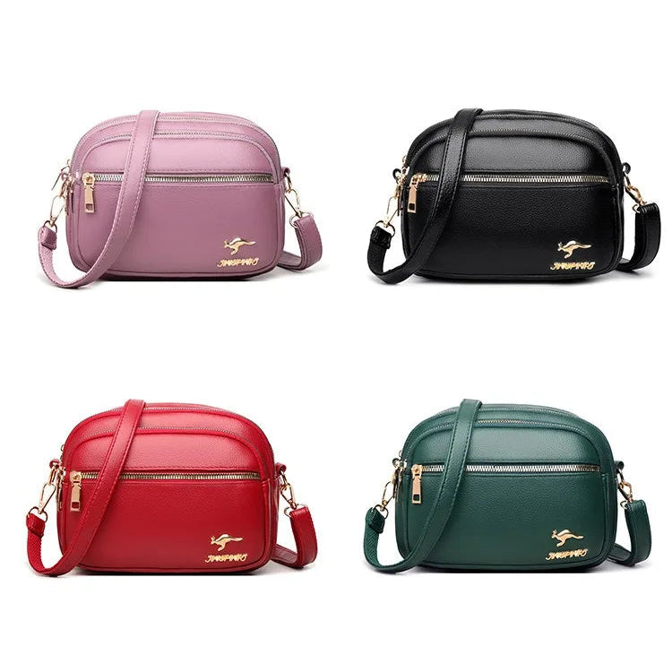 Retro leather shoulder purse