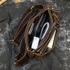Modern leather bum bag