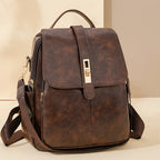 Leather flap satchel