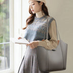 Elegant soft leather tote bag