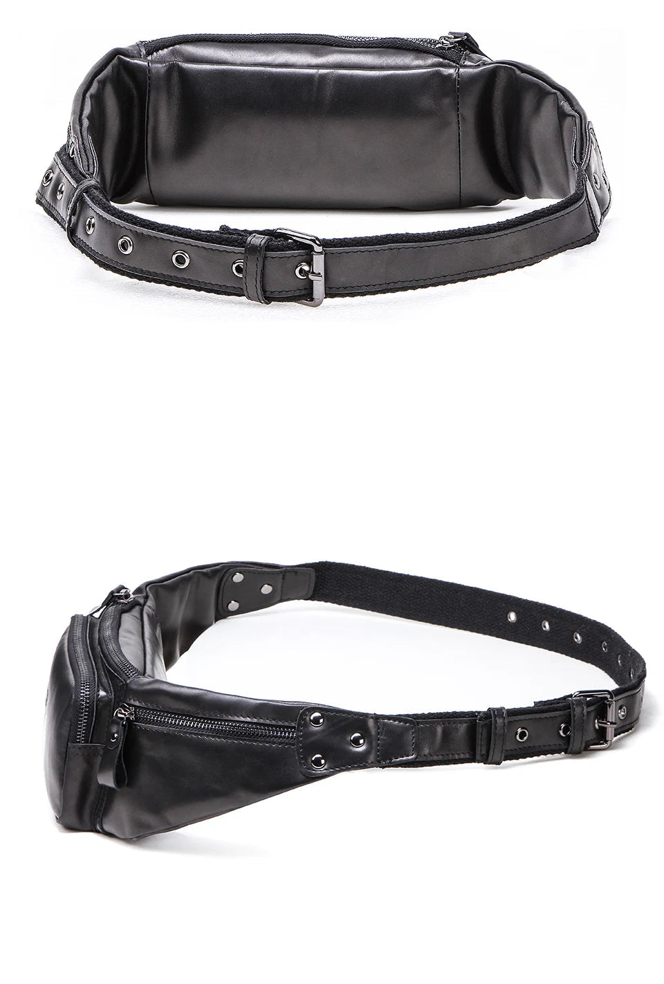 Leather belt bag for men