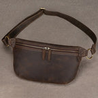 Compact leather fanny pack