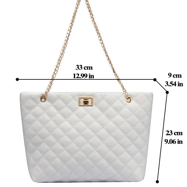 Fashionable leather tote bag
