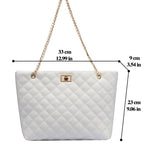 Fashionable leather tote bag