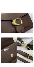Designer inspired leather crossbody bag
