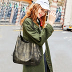 Copper leather hobo bag
