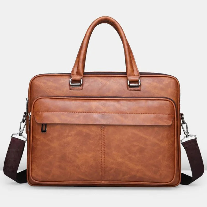 Leather business briefcase
