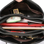 Square leather shoulder purse