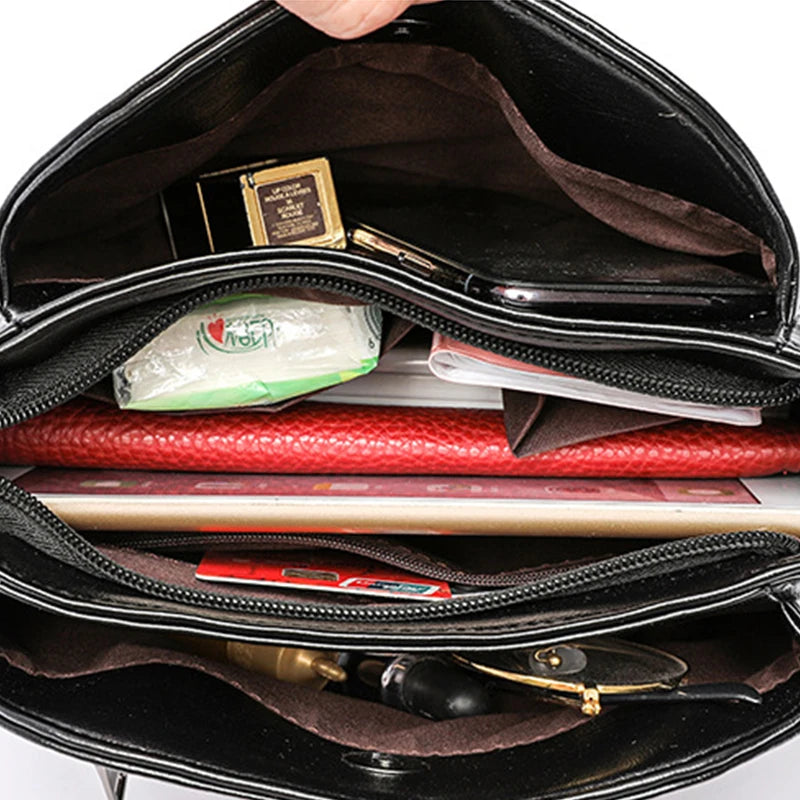 Square leather shoulder purse