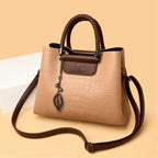 Vintage-inspired leather handbag