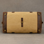 Soft leather overnight duffle bag