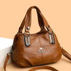 Crossbody leather hobo bag