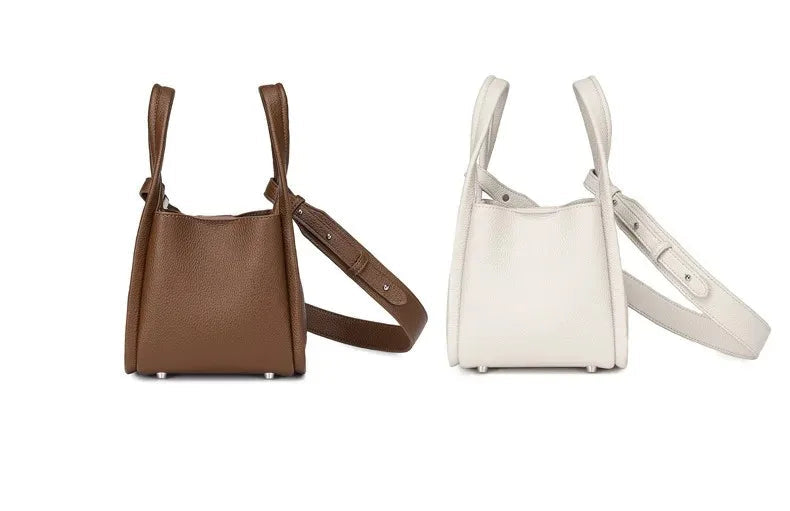 Square leather shoulder bag